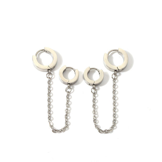 Chains hoop earrings