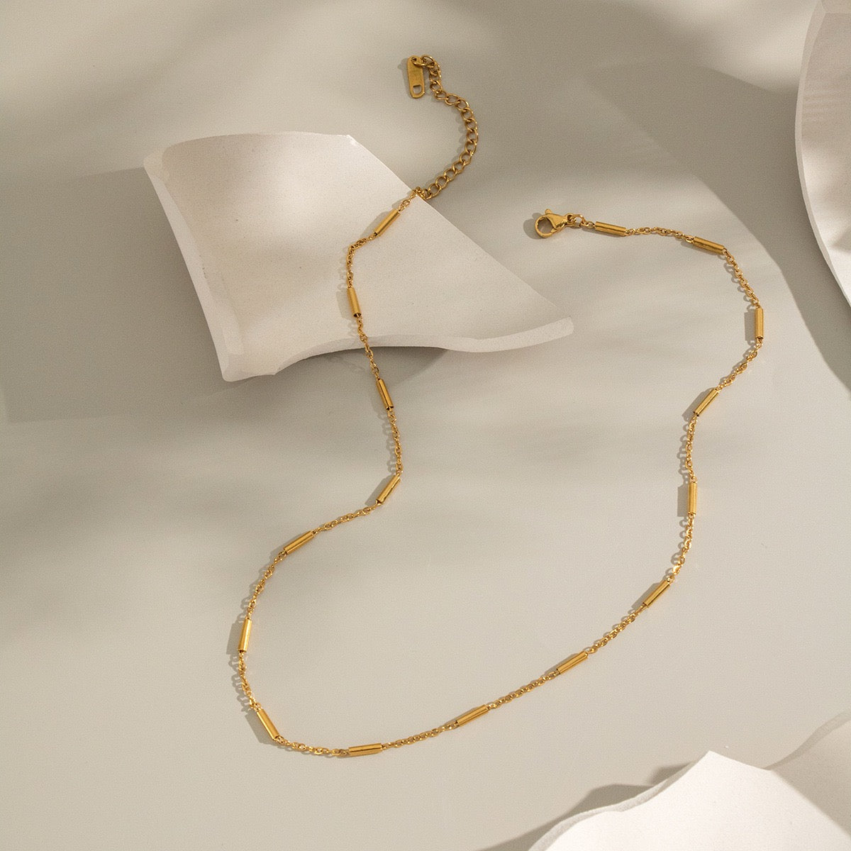 Golden bits chain necklace