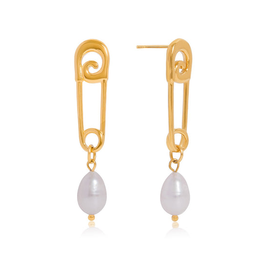 Penny pin earrings