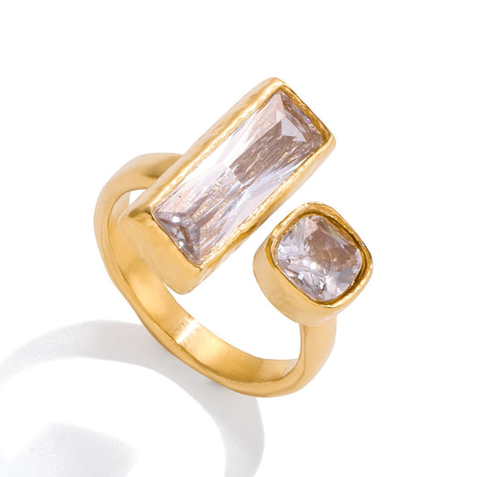 Double sugar rock ring