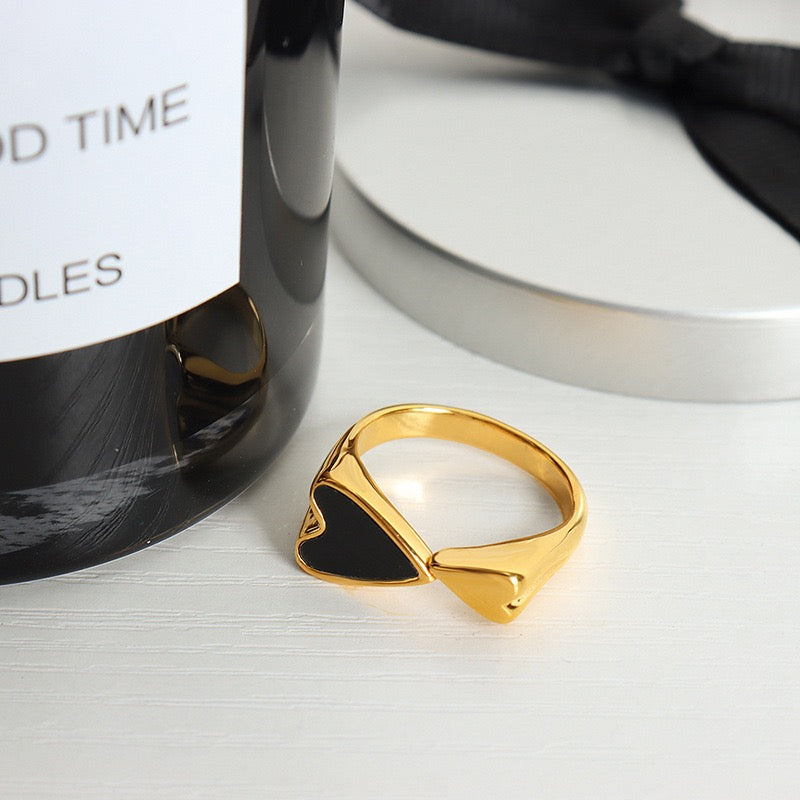 Mother of pearl heart rings