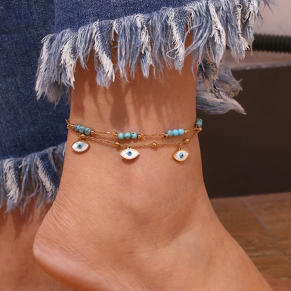 Blue eyes anklets