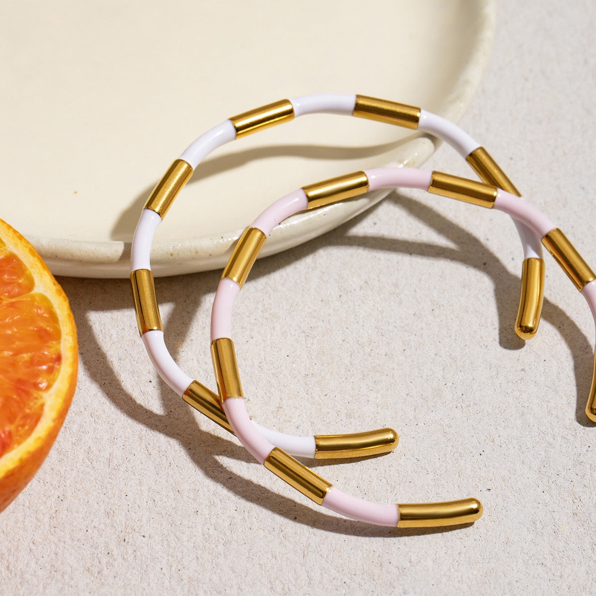 White skinny bangle