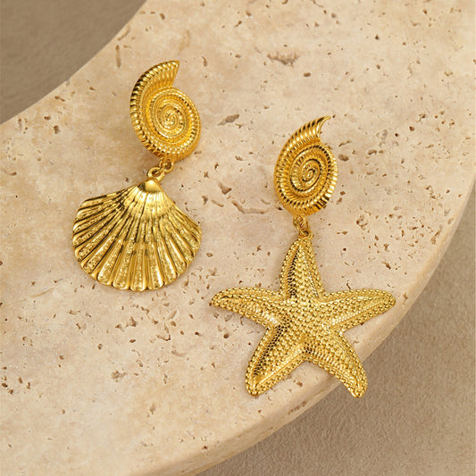 Big statement starfish earrings