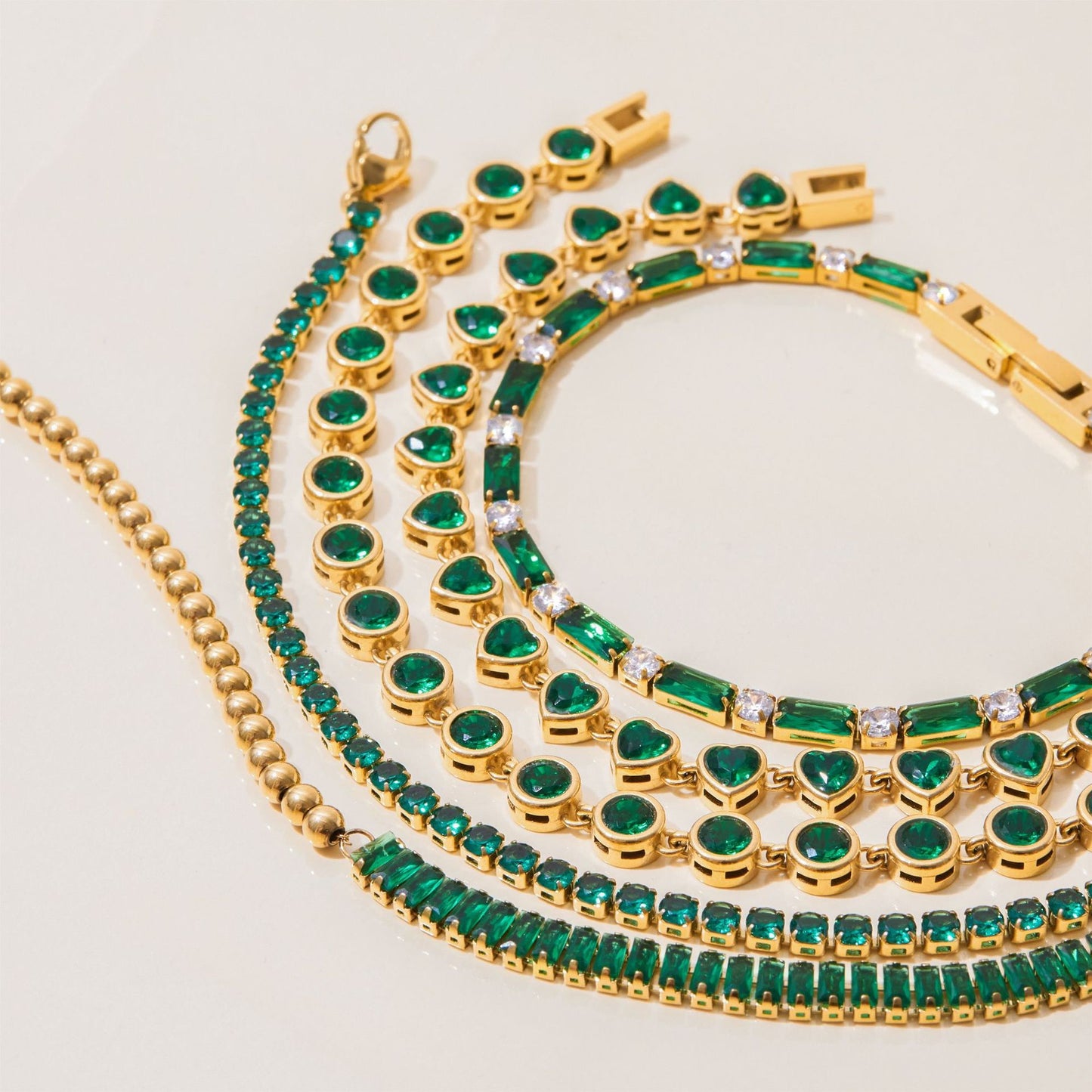 Green stars bracelets