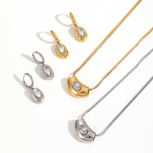 Water drop hoop earrings