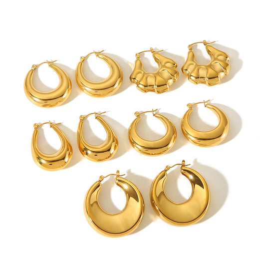 Belly hoop earrings