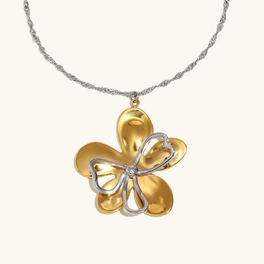 Layer flower necklace