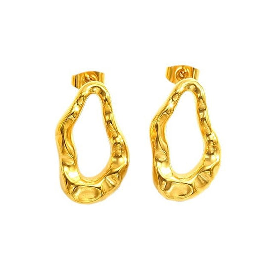 Melting lines earrings