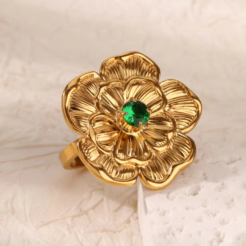 Carol Green flower rings