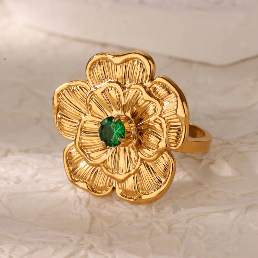 Carol Green flower rings
