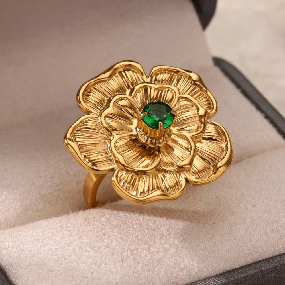 Carol Green flower rings