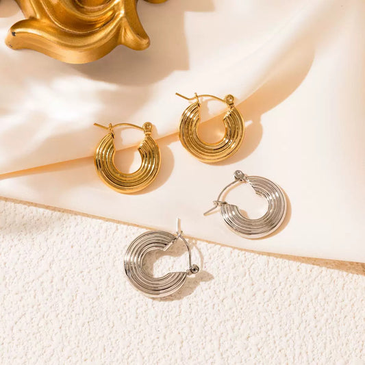 Wheels hoops earrings