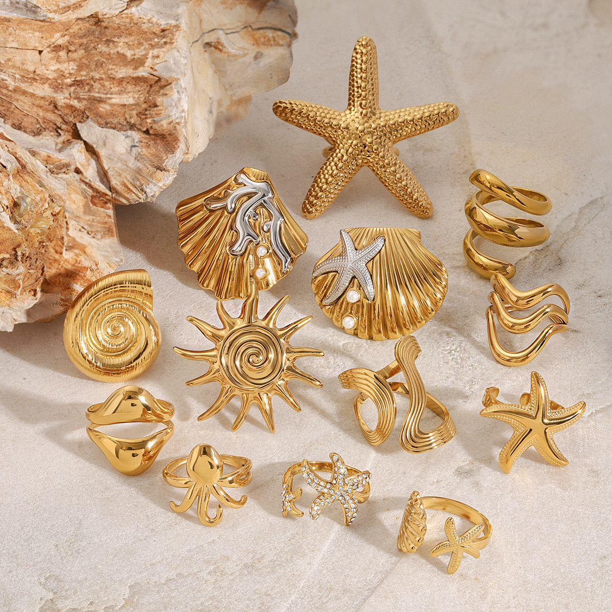 Bondi camelia summer rings