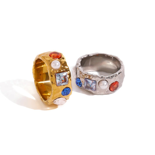 Abinius diamond rock rings