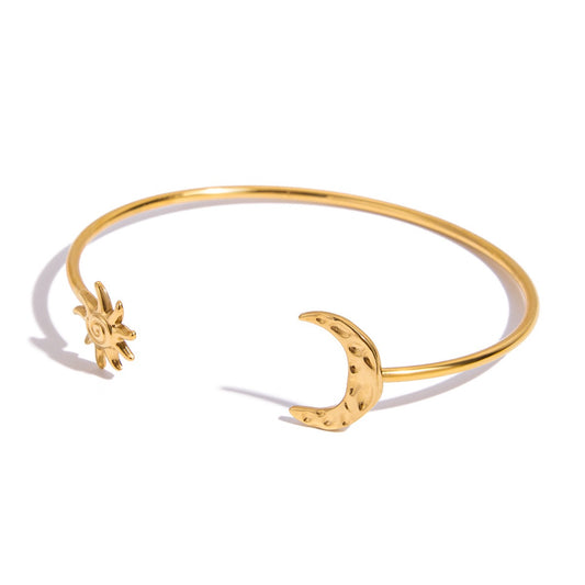 Moon and sun bangle
