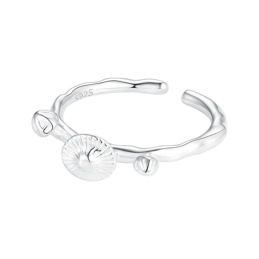 Mushroom sterling silver ring