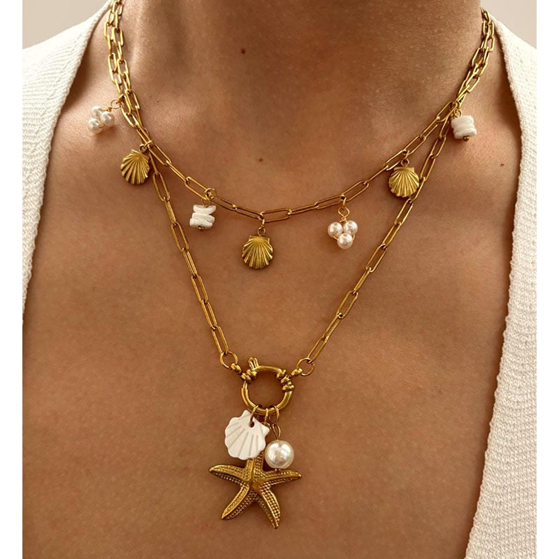 White starfish set
