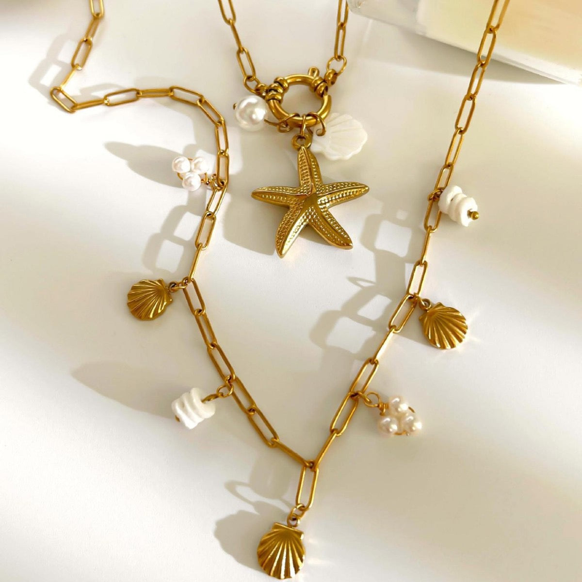 White starfish set