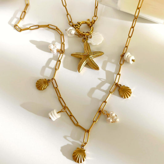 White starfish set
