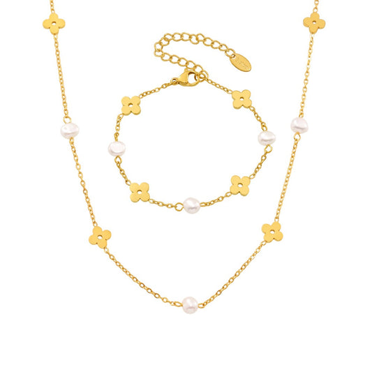 Clover pearl set