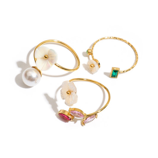 Spring flower rings