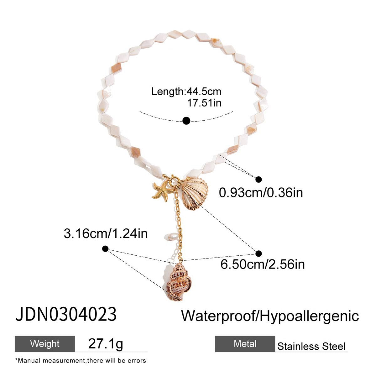 White shell starfish summer set