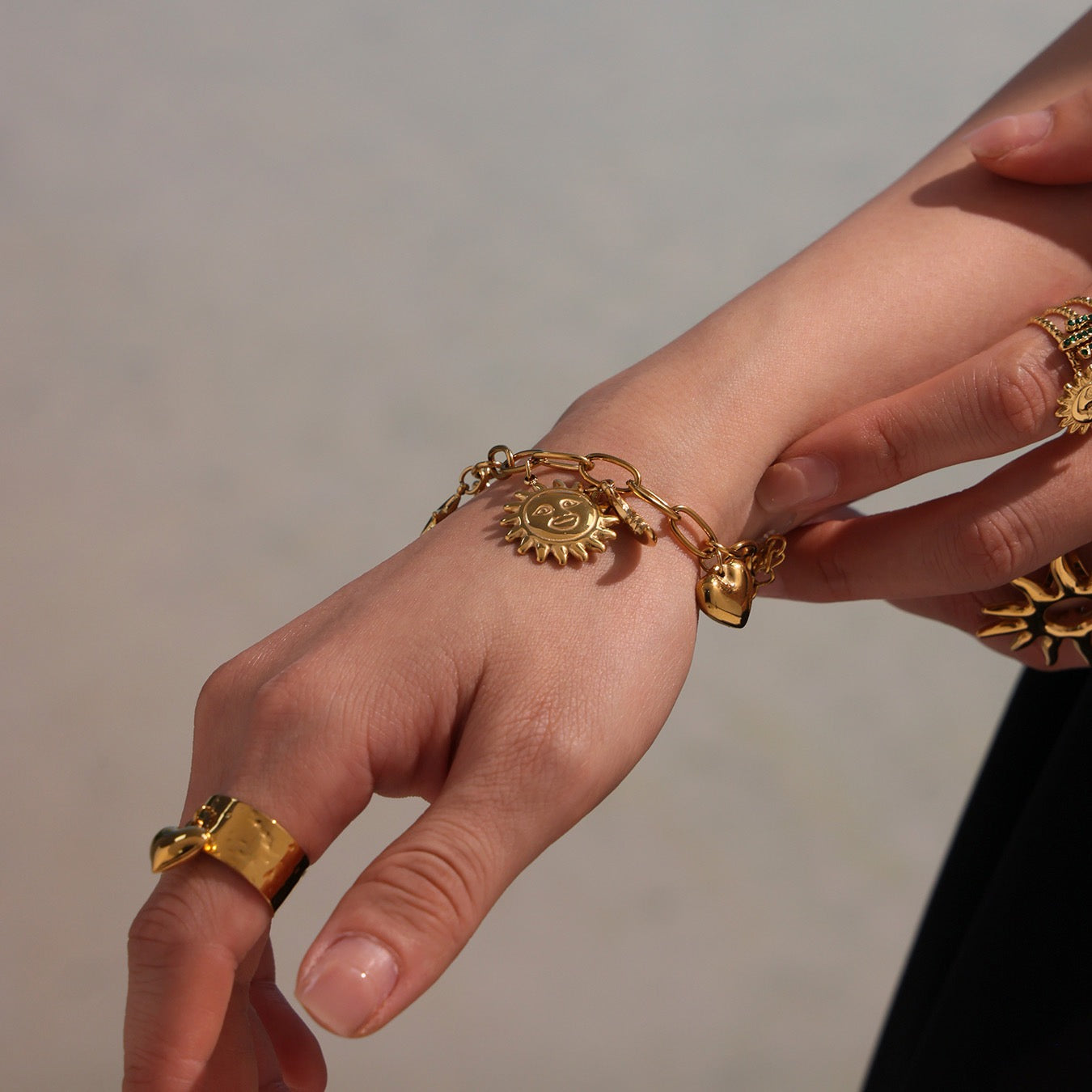 Sun charm bracelet/anklet