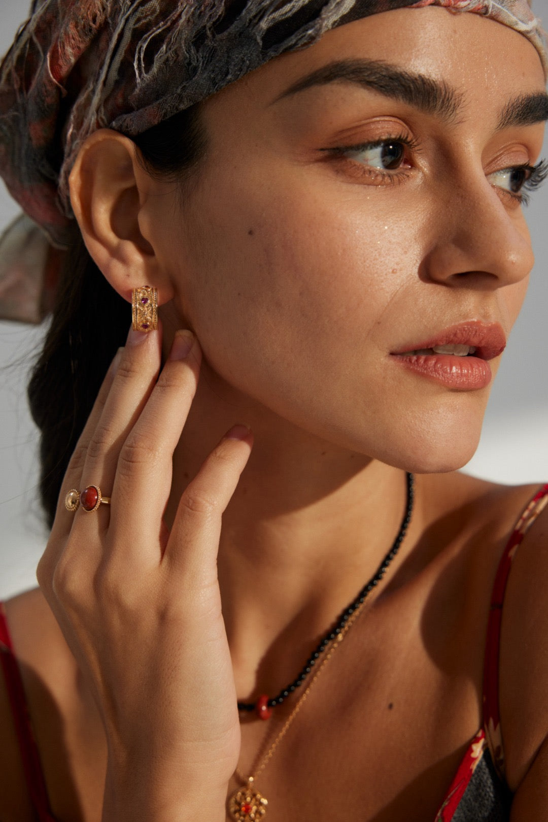Cynthia Quartz heart earrings