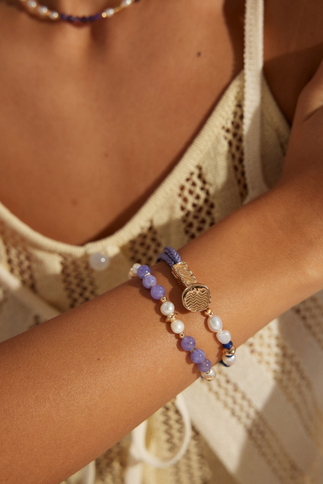 Lakeside Lapis pearl bracelet
