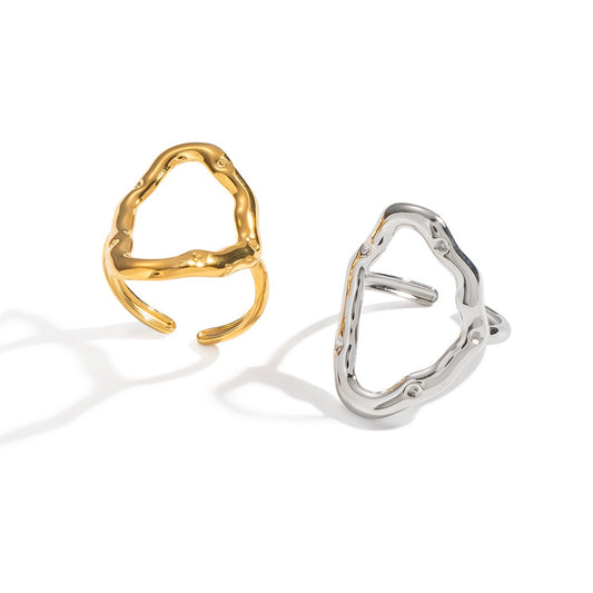 Curvy hoop rings