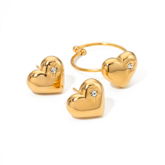 Starry heart ring