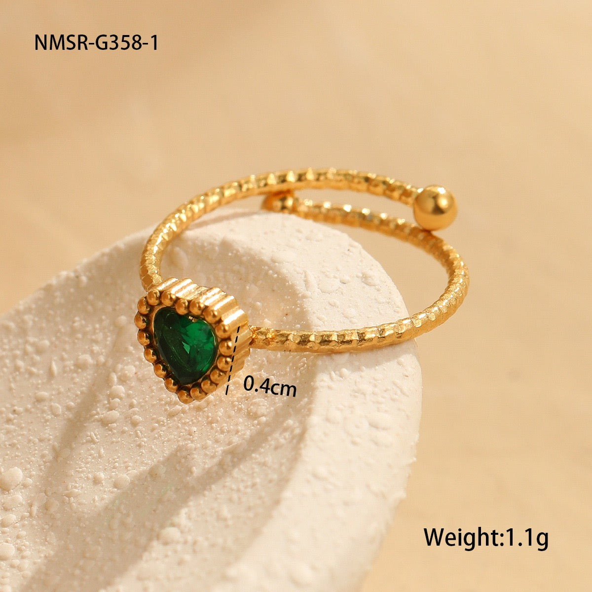 Dainty heart rings