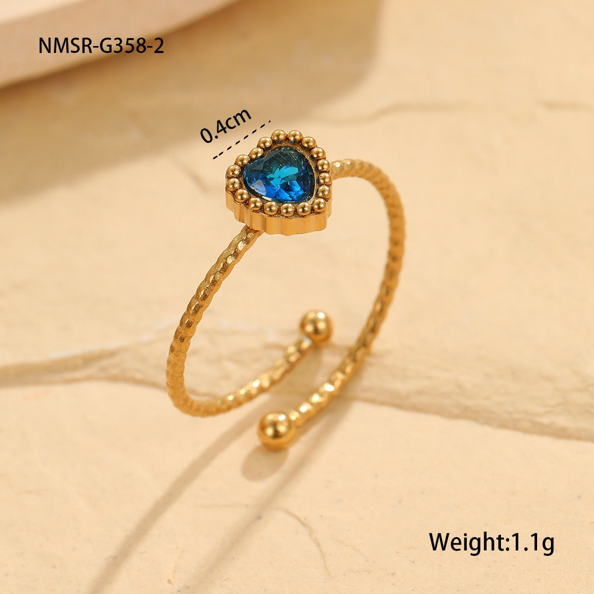 Dainty heart rings
