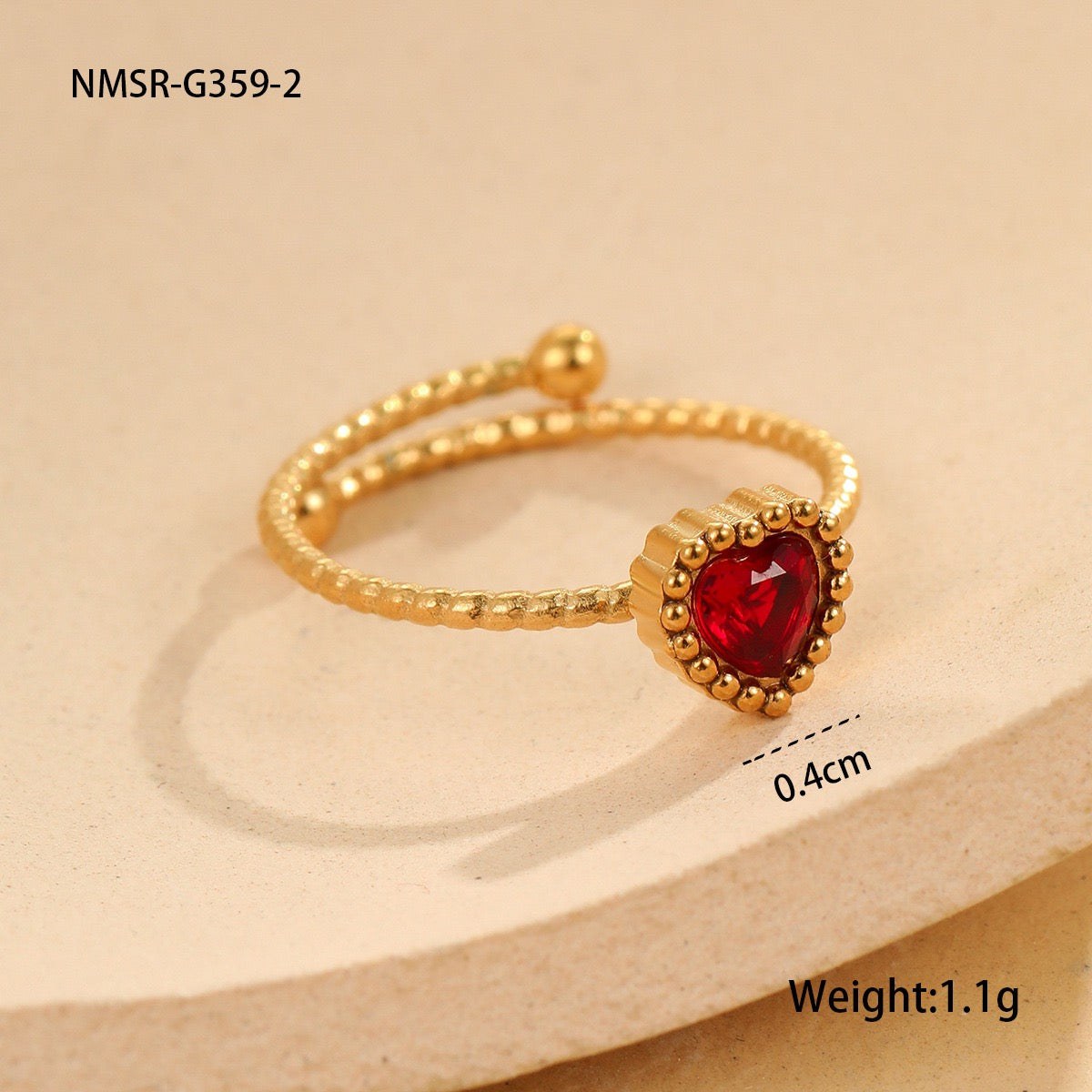 Dainty heart rings
